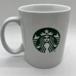 💚10 Starbucks Coffee Mug Green Siren Logo 2012 Ceramic White Tea Cup 12 fl oz